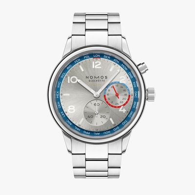 NOMOS Club Sport Neomatik Weltzeit Silber