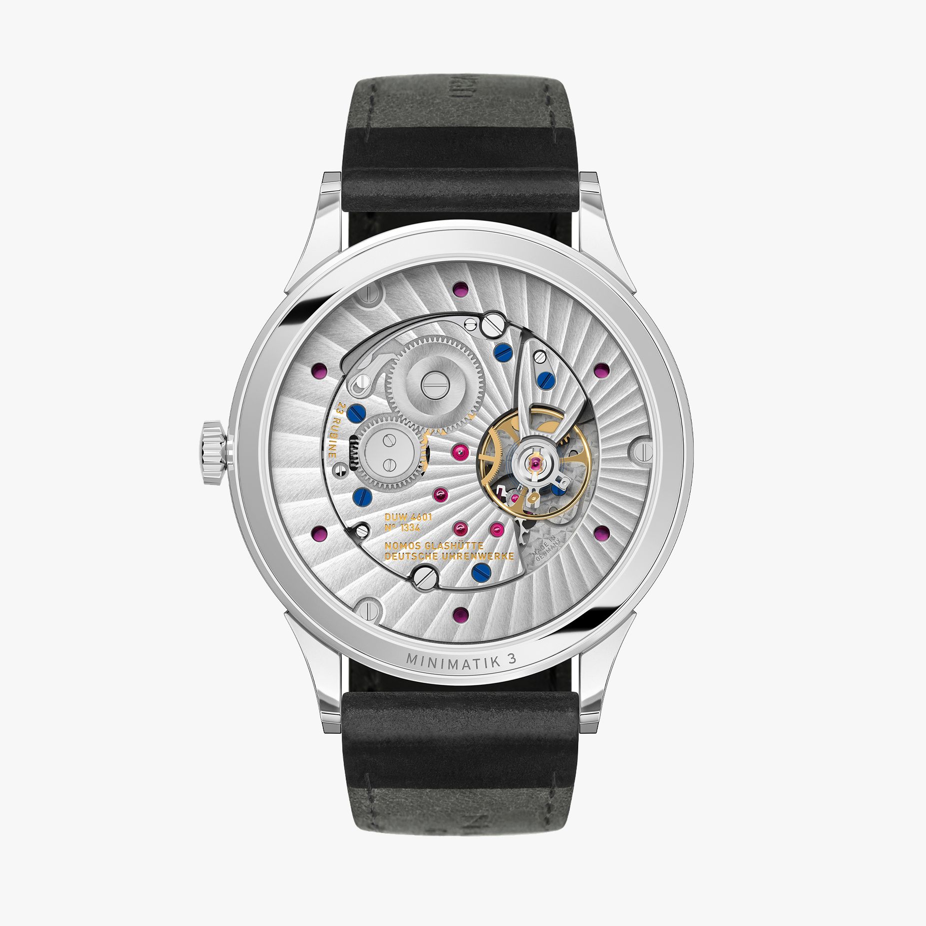 NOMOS Minimatik 39 Datum blau