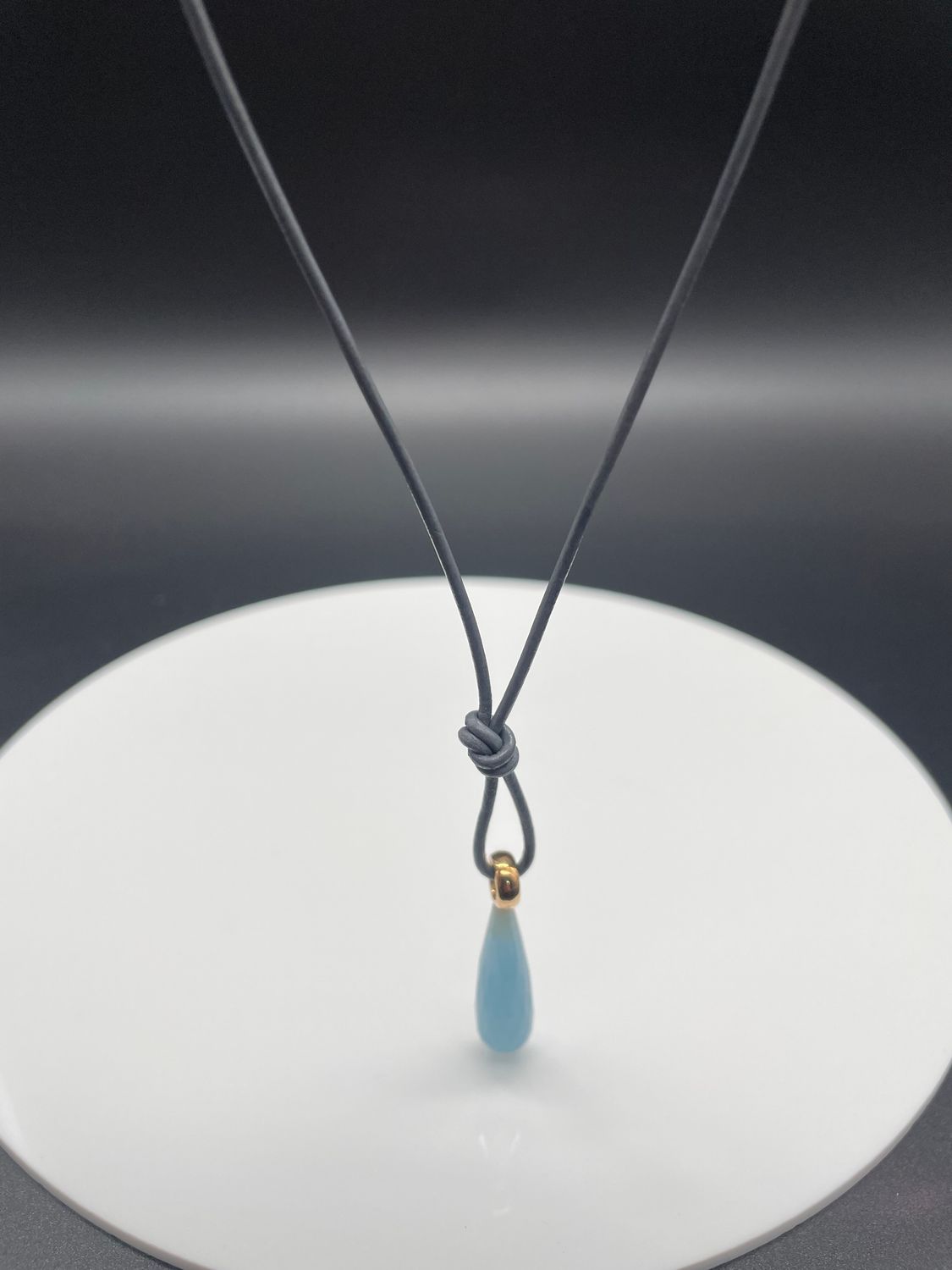 Anhänger 585/- Aquamarin