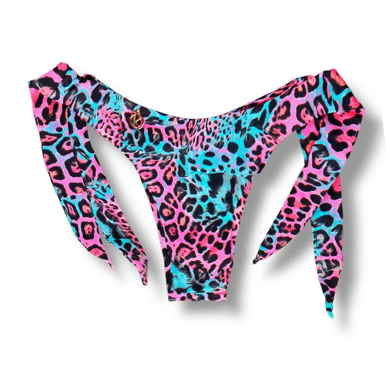 Mora Animal Print Mixed Thong | Wide Tie on the  Side