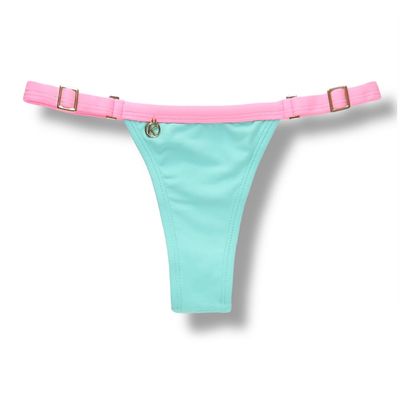 Tanga Fany Bicolor Verde Mint| Biquini liso | Tanga Fio Dental | Marquinha de Fita