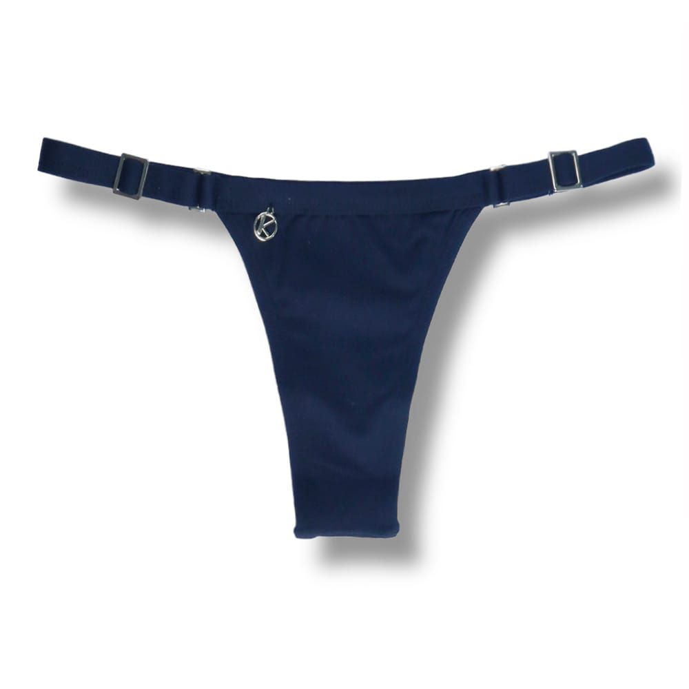 Fany Black Thong | Ribbon Mark
