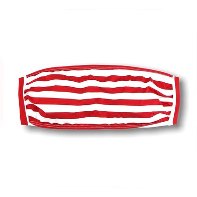 Bandeau Navy red Top | Back Tie Closure
