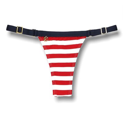 Fany Navy red Thong with Blue Marine | Ribbon Mark
