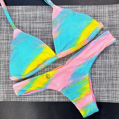 Prisma Bikini Set | Jade Top + Isa thong