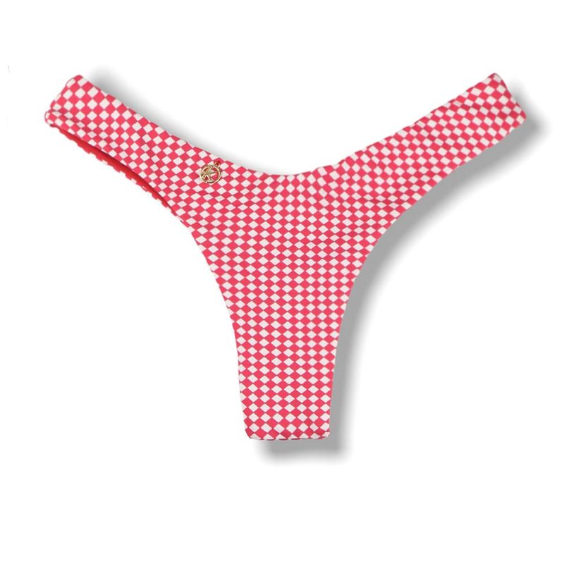 Eva Red Vichy Thong | Reversible Carmine Red  | Hang Glider Style