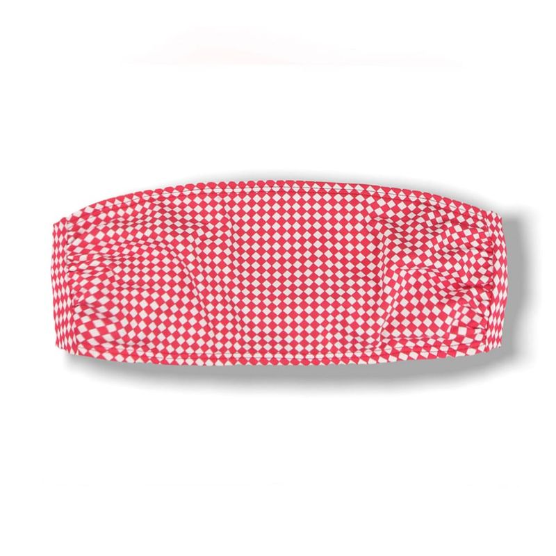 Top de Banda Rojo Vichy | Cierre de Cordón en la Espalda