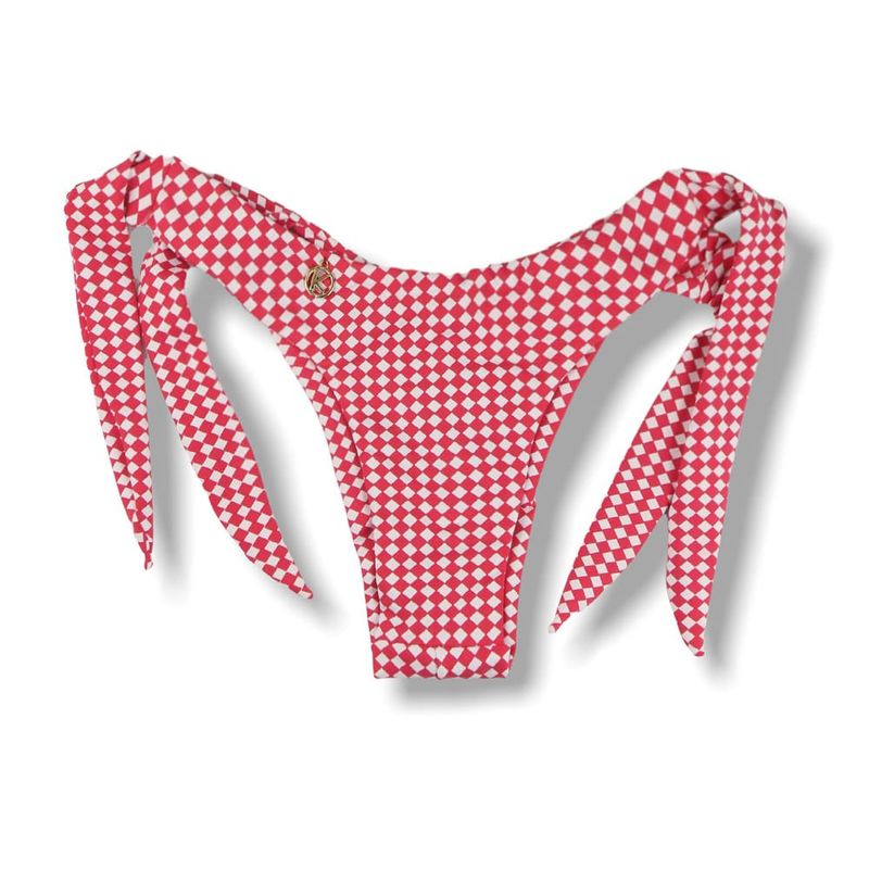 Mora Red Vichy Thong | Wide Tie on the Side