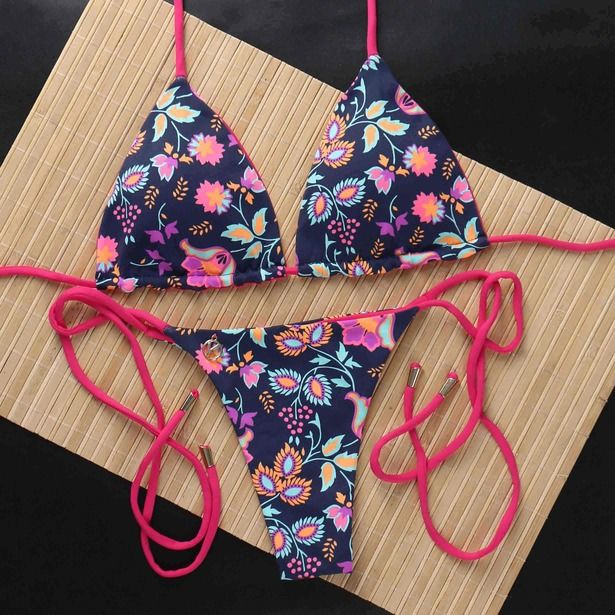 Bosque Bikini Set with Pink Combination | Lua Top + Cora thong
