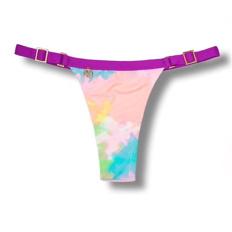 Fany Tie Dye Thong with Grape | Ribbon Mark