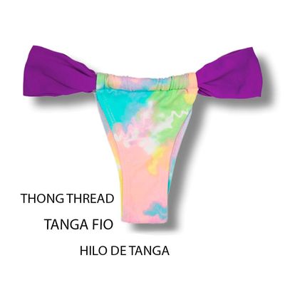 Gali Tie Dye and Grape Color Thong | Thong Thread | Slide String Bikini Bottom