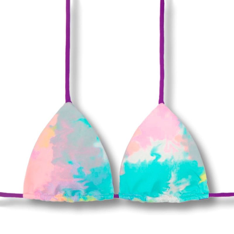 Lua Tie Dye Top | Reversible Grape | Triangle with Padding