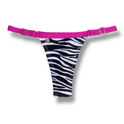 Fany Zebra Thong with Grape | Ribbon Mark