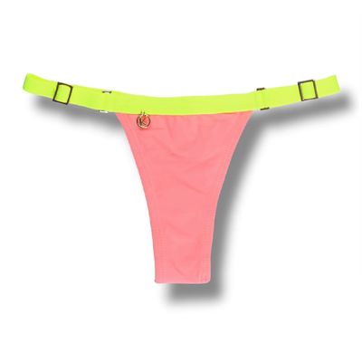 Fany Lollypop Thong with Neon yellow | Ribbon Mark