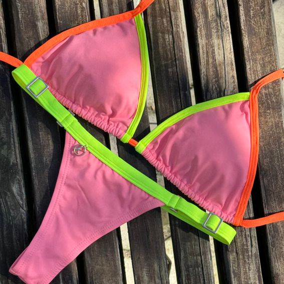 Lollypop Two-Tone Bikini Set | Mara Top + Tanga Fany