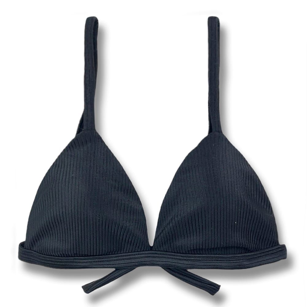 Jade Onix Top | Fixed Triangle String Bikini Top | Bra Style with Tie Back | Adjustable Straps | Removable Padding