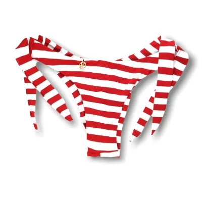 Mora Navy red Thong | Wide Tie on the Side