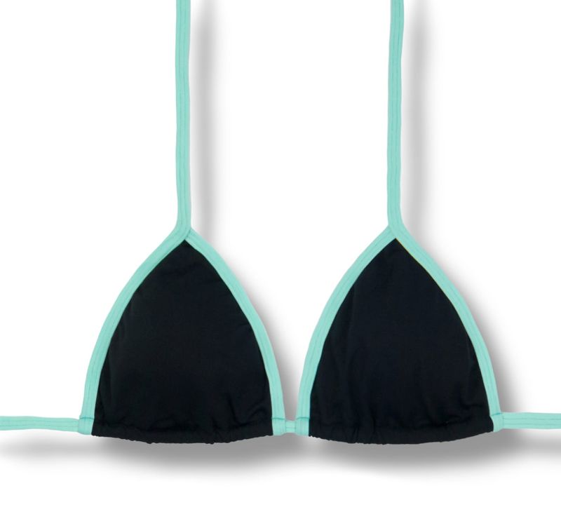 Mara Black Two-Tone Fany with mint green Top | Triangle