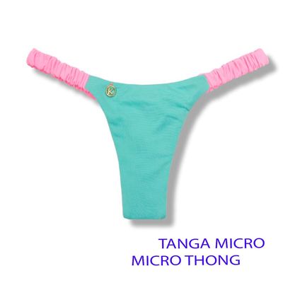 Flora Bicolor Mint Green Thong