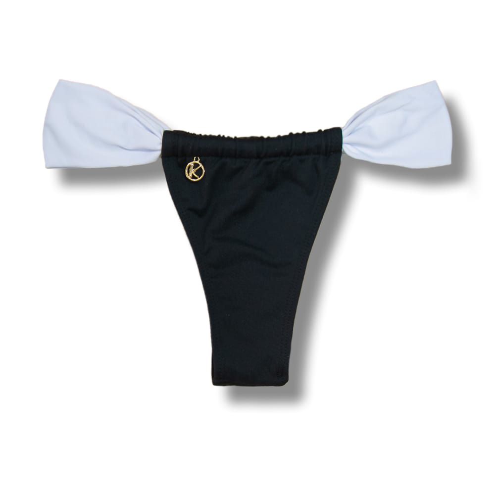 Gali White and Black with White Thong | Adjustable Curtain