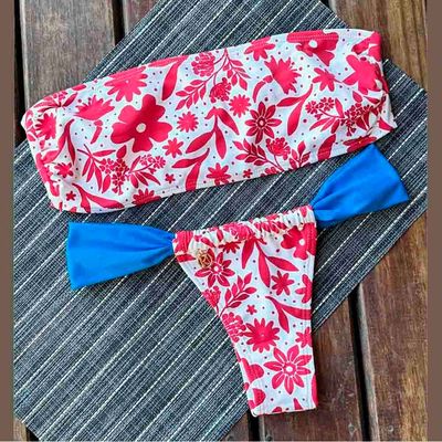 Scarlet Bikini Set | Bandeau Top + Gali Thong