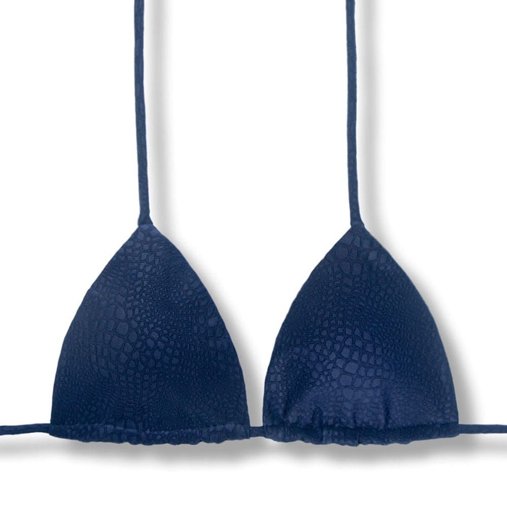 Lua Croco Marine Top | Triangle with Padding