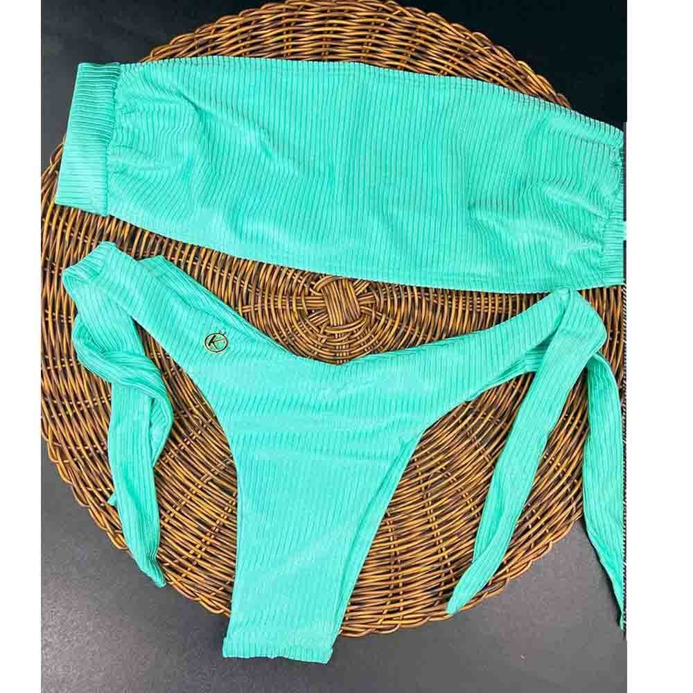 Tourmaline Bikini Set  | Top Bandeau + Mora Thong