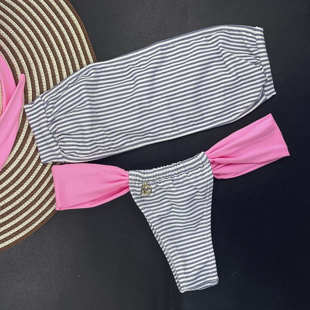 Denim Bikini Set | Bandeau Top + Gali Thong