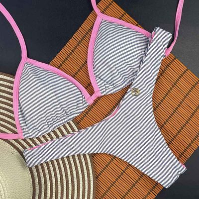 Denim Bikini Set | Mara Top + Eva Thong