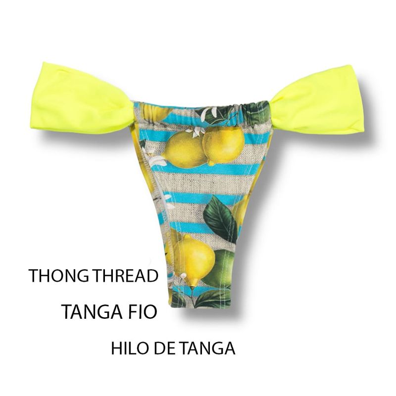 Slide Bikini Bottom | Sicilian Lemon Print | Gali Tanga | KiniBi