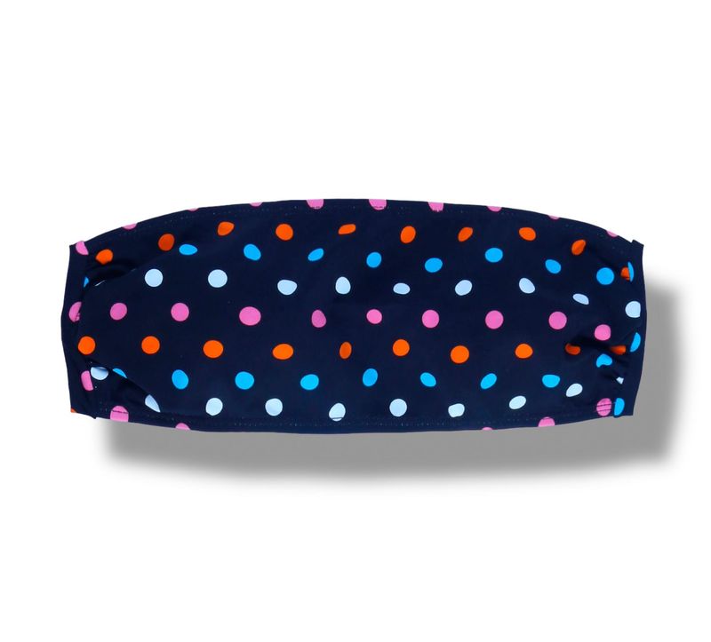 Poá Colorê Bandeau Top | Back Tie Closure