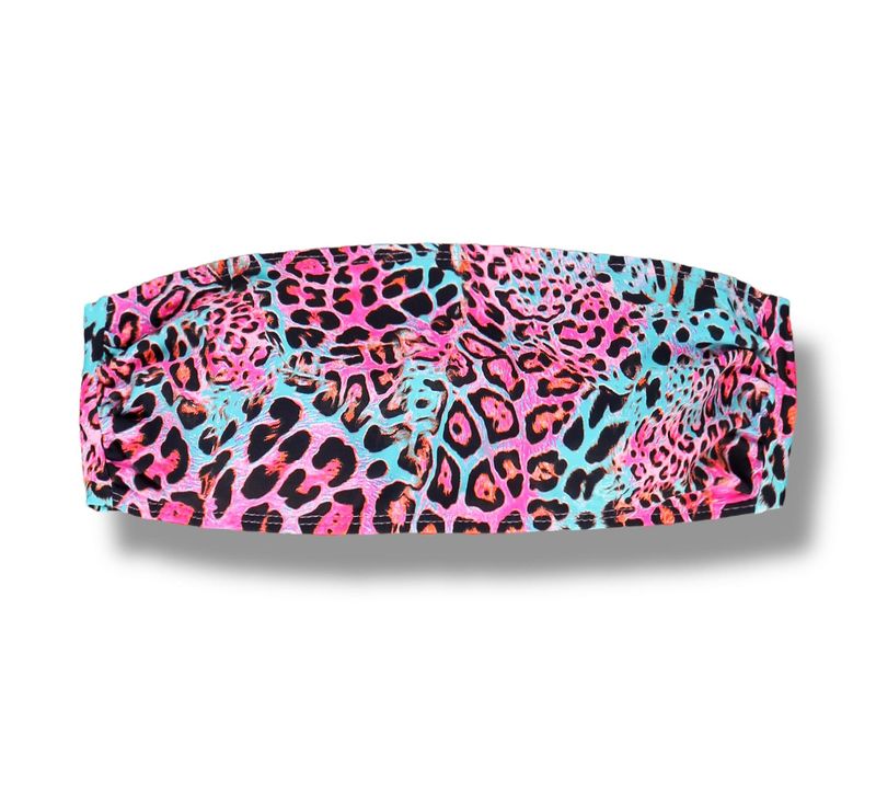 Animal Print Mixed Badeau Top | Back Tie Closuree