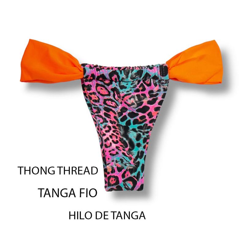 Slide Bikini Bottom | Mixed Animal Print | Gali Tanga | KiniBi