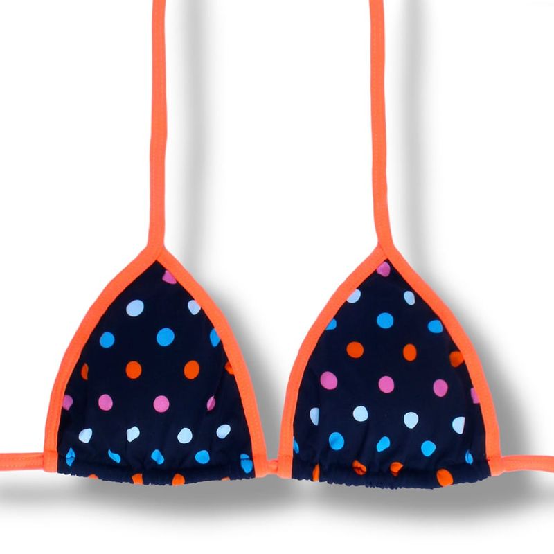Slide Triangle Bikini Top | Brazilian Style | Poa Colore Print | Mara Top KiniBi