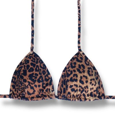 Slide Triangle Bikini Top | Brazilian Style | Leopard Print | Mara Top KiniBi