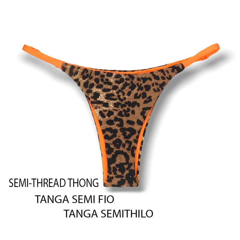 Adjustable Thin Strap Bikini Bottom | Animal Print | Mia Tanga | KiniBi