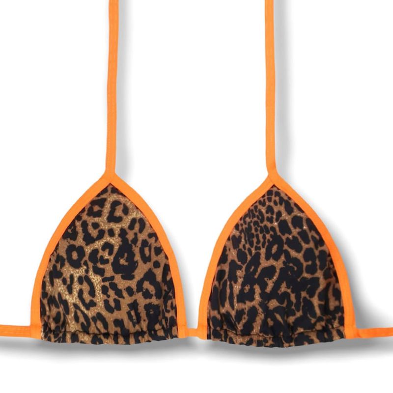 Slide Triangle Bikini Top | Brazilian Style | Leopard Print | Mara Top KiniBi