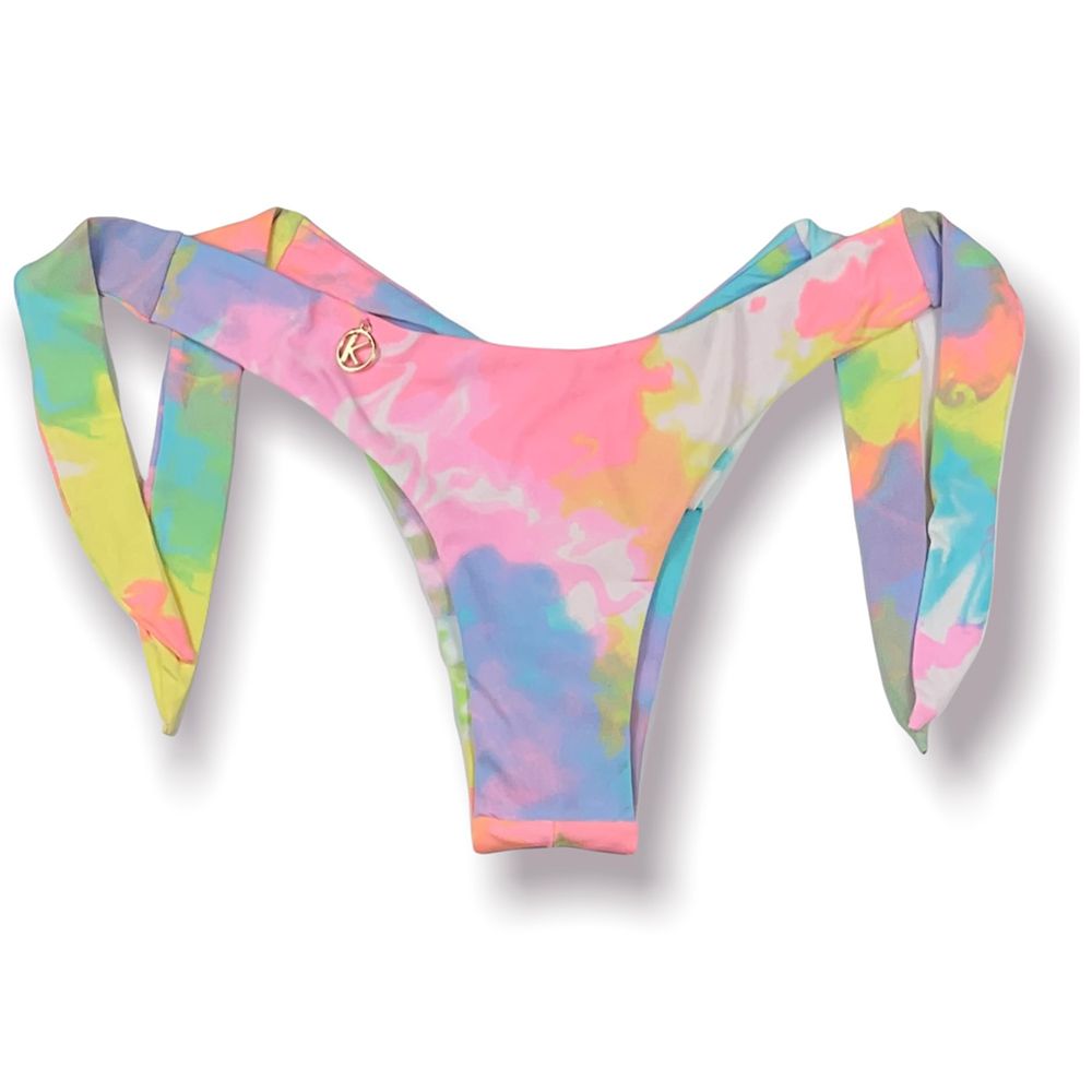 Mora Tie Dye Thong | Wide Tie on the Side