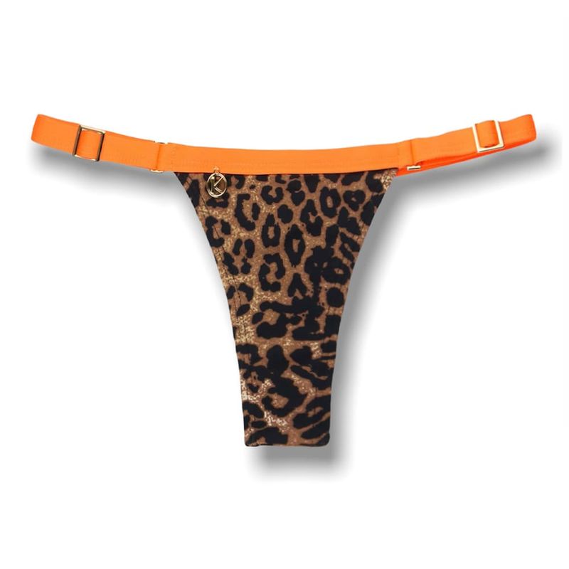 String Bikini Bottom | Brazilian Bikini | Leopard Print | Fany Tanga | KiniBi