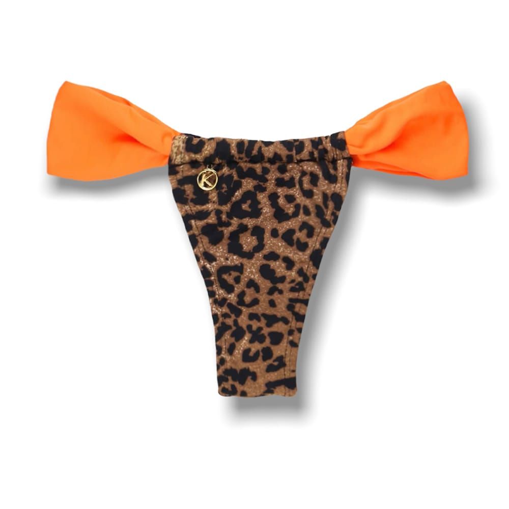 Slide Bikini Bottom | Brazilian Bikini | Leopard Print | Gali Bottom KiniBi