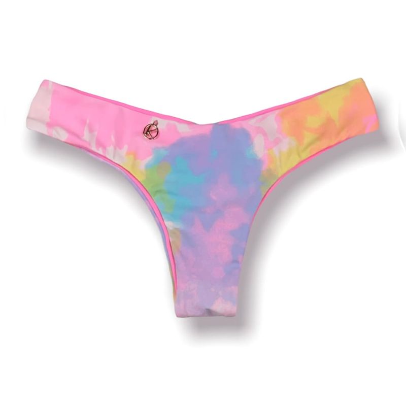 Bas de Bikini Froncé | Bikini Brésilien | Imprimé Tie Dye | Bas Isa KiniBi