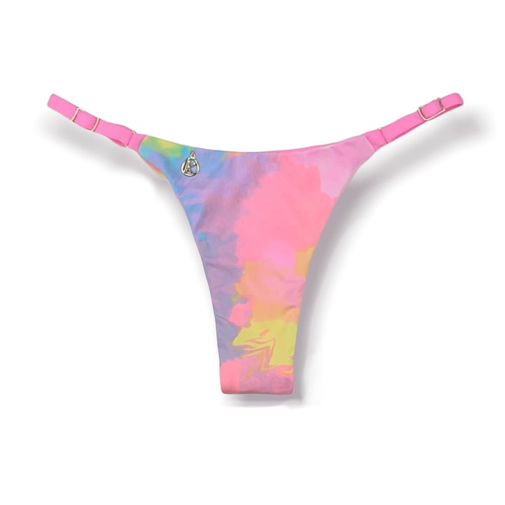 Mia Tie Dye with Yogurt Pink Thong | Adjustable Thin Strap