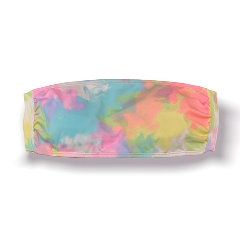 Tie Dye Bandeau Top | Back Tie Closure