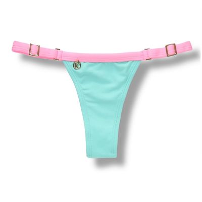 Fany Mint Green Thong with Yogurt Pink | Ribbon Mark