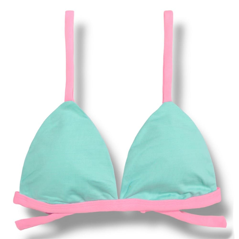 Jade Mint Green Top with pink yogurt | Fixed Triangle