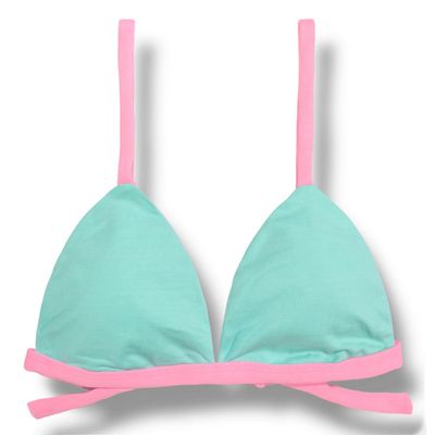 Jade Mint Green Top with pink yogurt | Fixed Triangle