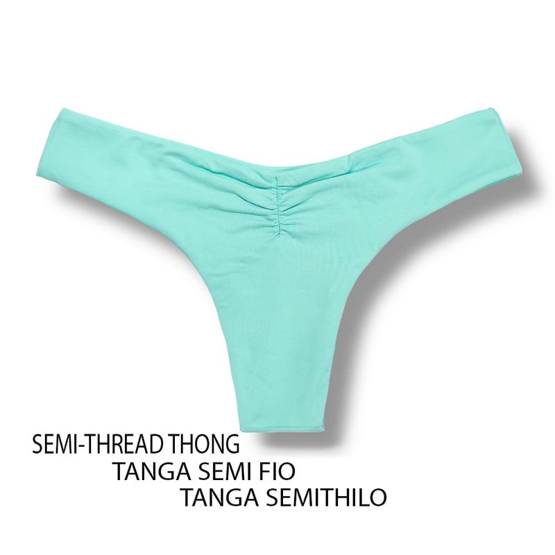 Ruched Bikini Bottom | Mint Green | Isa Tanga | KiniBi