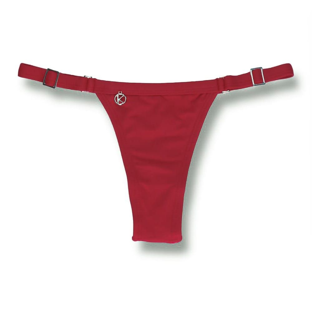 Fany Carmine Red  Thong | Ribbon Mark