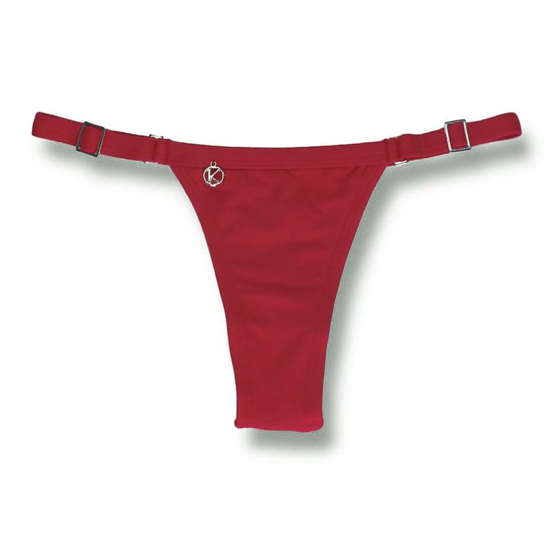 Fany Carmine Red  Thong | Ribbon Mark