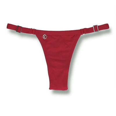 Fany Carmine Red  Thong | Ribbon Mark